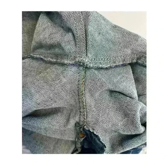 Zara Women Sz 2 High Rise Straight Fray Hem Ankle Jeans Mid Blue - Picture 6 of 9